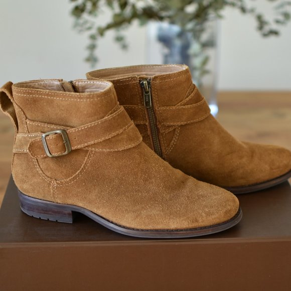 L.L. Bean Brown Suede Ankle Boots - Picture 1 of 3